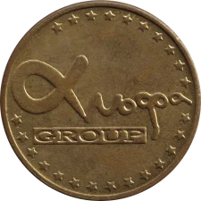 Альфа GROUP, середній, латунний аверс