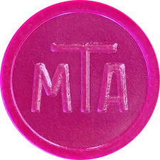 МТА прозорий малиновий аверс