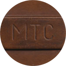 МТС, червоний сплав, тонкий шрифт аверс