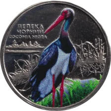 Лелека чорний аверс