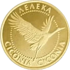Лелека 2 грн (золота) аверс